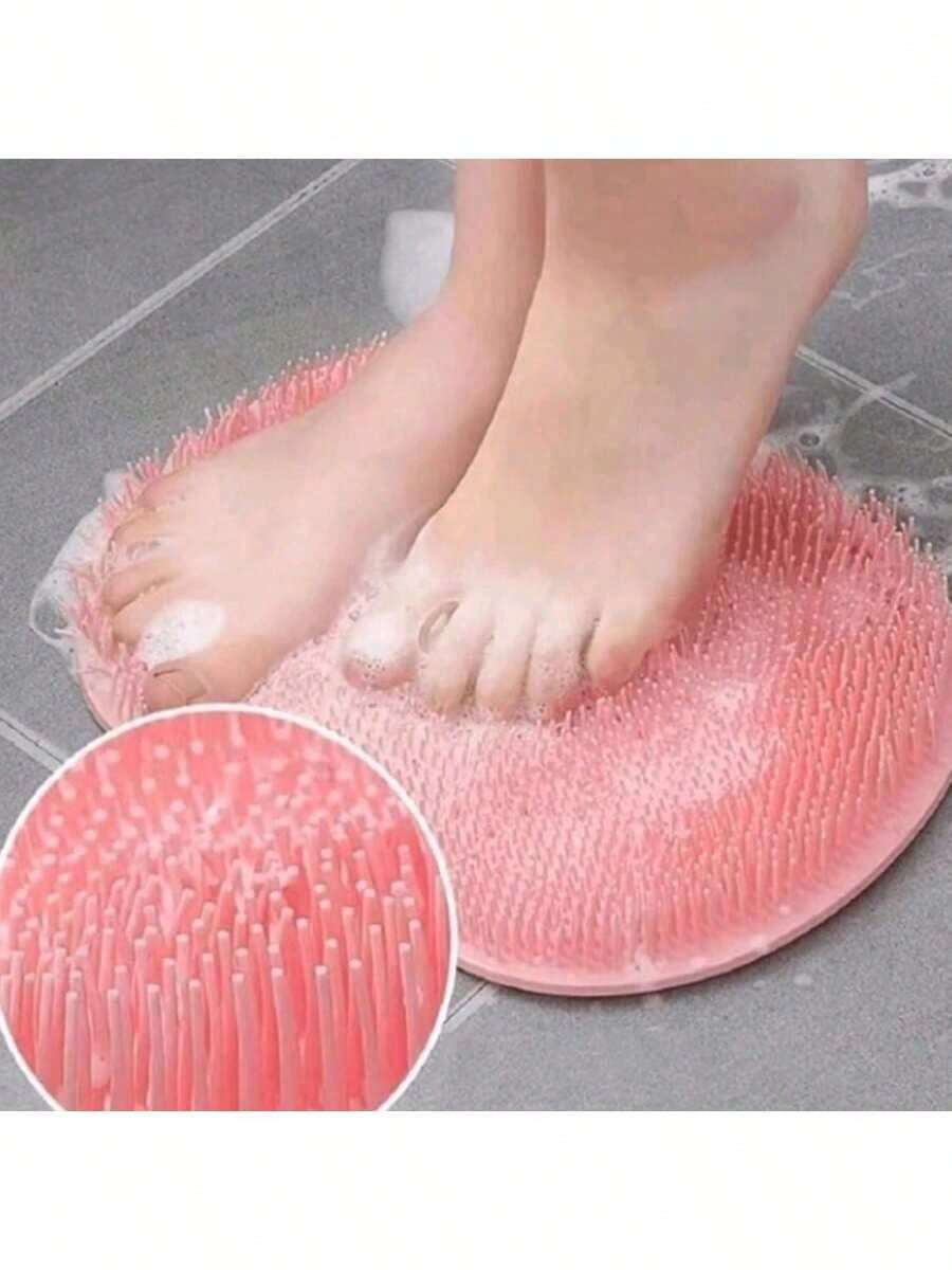 1 miếng chà chân, có thể dùng trong vòi sen để loại bỏ vết chai và làm sạch chân. Thảm silicon đa chức năng dùng trong phòng tắm để tẩy tế bào chết cho lưng và chân, thảm massage chống trượt trong vòi sen.