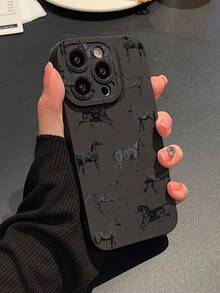 Horse-Shaped Liquid Silicone Phone Case, Full-Body Shock-Proof & Drop-Proof, TPU Soft Rubber Shell, Compatible, Waterproof & Scratch-Resistant - Multicolor - View 1