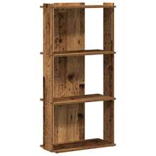 Libreria vidaXL con 3 livelli in legno antico 60x30x120cm realizzata in ingegneria - Castano - Visualizzare 2