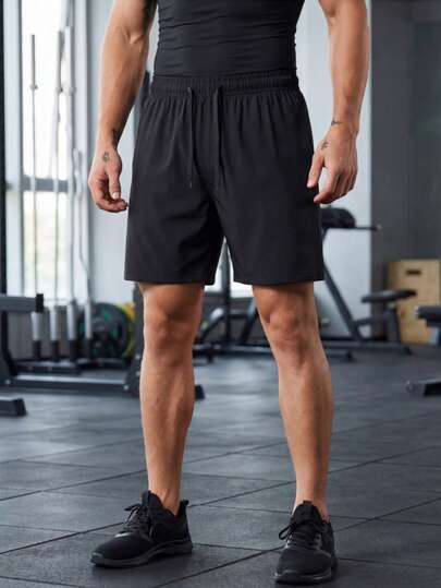Pantalones cortos de verano para hombres, pantalones deportivos y de fitness de longitud hasta la rodilla elásticos, pantalones rectos estampados adecuados para entrenamiento y correr, con cordón en la cintura y bolsillos, estampados