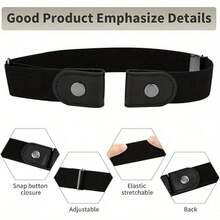 3PCS No Buckle Elastic Belt Set, Invisible Stretch Belt For Women & Men, Adjustable High Stretch Waistband For Jeans & Pants – Universal Size 24-40 Inch, Leather & Canvas, Comfort Fit No Bulge - mặc định - Xem 6