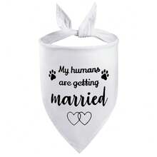 1pc Pet Triangular Bandana Bib, Dog Cat Triangle Scarf Collar, Suitable For Engagement Party, Wedding And Other Occasions, My Owner Is Getting Married - Multicolor - View 27