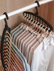 قطعة واحدة من شماعة ملابس متعددة الوظائف قابلة للدوران 360 درجة وتوفير المساحة، مثقبة، مناسبة للمنزل والسكن الجامعي والسفر - شماعة ملابس قابلة للطي للبنطلونات والقمصان والتنانير؛ مناسبة أيضًا للفساتين والبنطلونات والأحذية والجينز والأحذية الطويلة والتنانير وتيشيرتات البيضاء للسيدات؛ ديكور الغرفة، ديكور المنزل، ديكور غرفة النوم، رف تخزين، صندوق تخزين، تنظيم المنزل. - بيج - مشاهدة 6