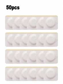 50/100片蓖麻油贴片，方便舒适，易于携带，吸水性强，适合所有人群，自粘式腹部贴片，可用于日常、居家、旅行，不含蓖麻油，1片装