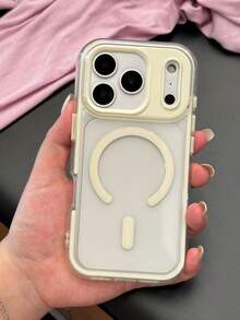 New Premium Magnetic Clear Acrylic Phone Case Compatible With IPhone 17 16 15 14 13 12 Pro Max 14 15 16 Plus 17Air 11 Wireless Charging Transparent Shockproof ArmorCover - White - View 4