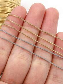 2m Fashion Steel Snake Bone Chain For DIY Jewelry Making, Bracelets, Necklaces - Chain - View 9