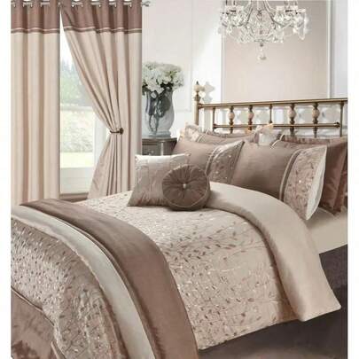 Luxury Embroidery Bedding Duvet Cover Set Soft Premium Comforter Cover With Pillowcases Elegant Bedroom Set