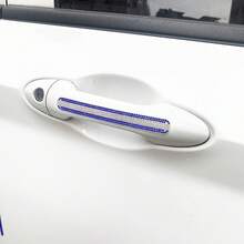 4件裝精美汽車門防撞裝飾水鑽門把手貼紙，刮痕遮瑕，中性防刮耐磨亮面保護膜 - 4pcs門把手貼 - 查看 13