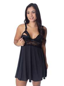 Kit 3 Nursing Nightgowns Fernanda Maternity Leave - Multicolor - View 5
