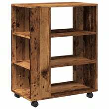 vidaXL Rollkleiderschrank, Antikholz-Optik, 60 x 35 x 75 cm, Holzwerkstoff - Braun - Übersicht 2