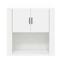 vidaXL Armário mural branco 80x33x80 cm Bois d'ingénierie - Branco - Ver 3