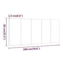 vidaXL Tête de lit Sonoma cinza 200x1,5x80 cm Bois d'ingénierie - Cinza - Ver 7