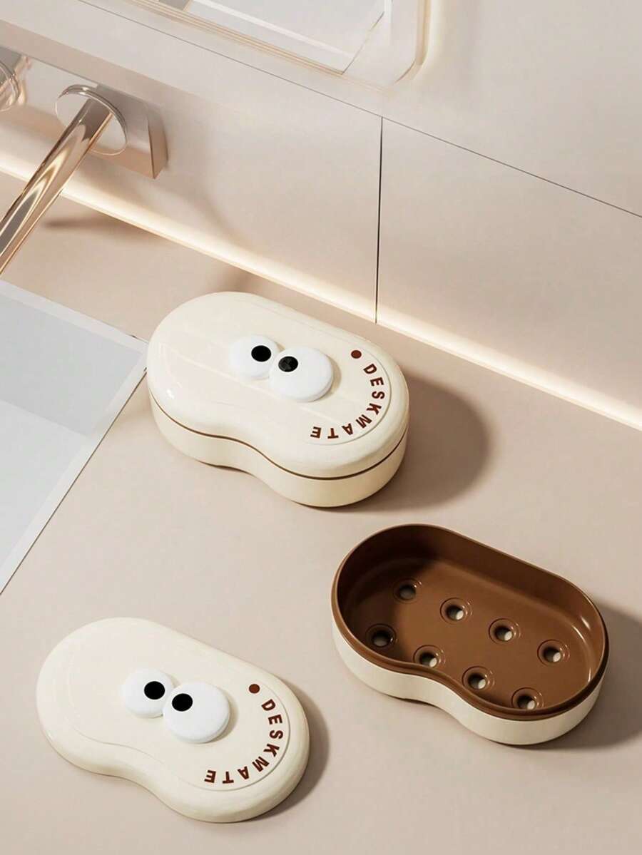 1个旅行皂盒 - 带盖防水密封皂盒 - 适合旅行和商务用途 - 白色 - 查看 1