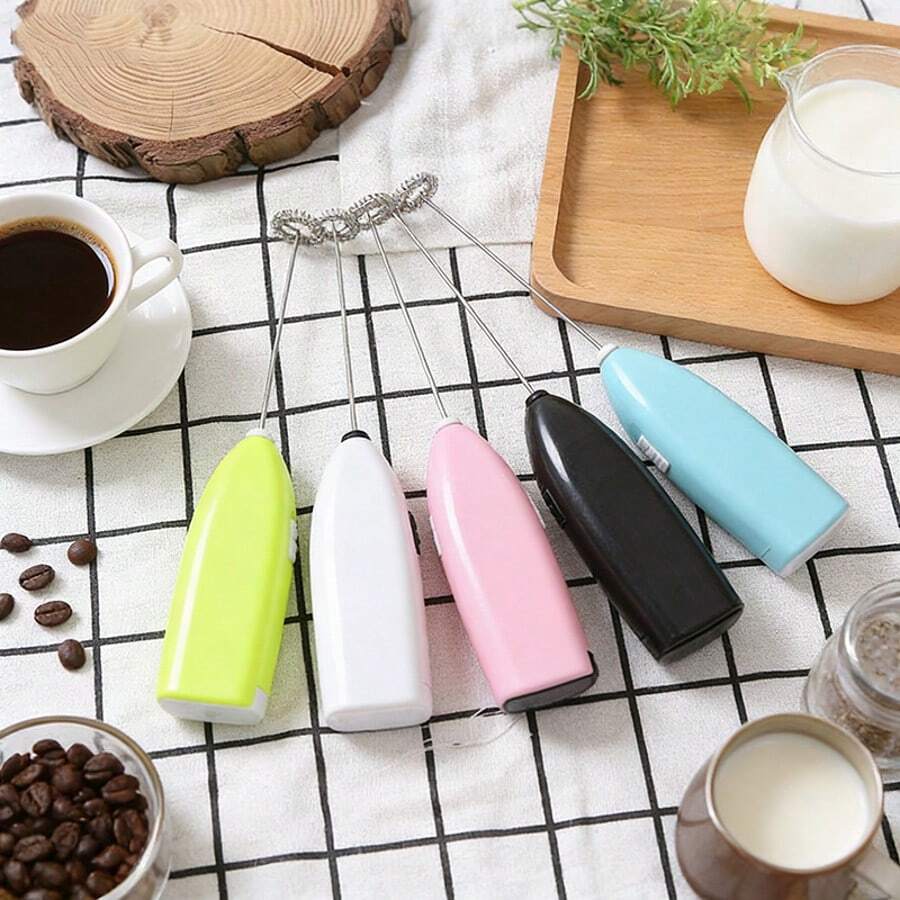 Espumador de Leche Eléctrico Portátil a Batería | Batidor de Huevos Mini de Mano Mezclador de Café 5 Colores al Azar para Latte Cappuccino Matcha Batido de Proteína