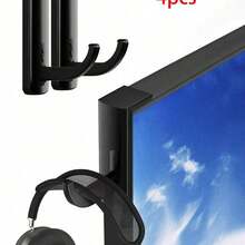 4pcs/2pcs/1pc Headphone Holder Hook Rack, Suitable For Computer Headset, Monitor Edge, Desk, Wall, Gaming, Compact & Sturdy Headphone Stand, Provides Solid Support And Space Saving - Nhiều màu - Xem 2