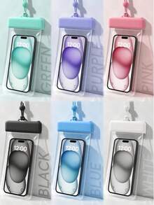 Seka Paul IPX8 Waterproof Phone Pouch-Suitable For Diving,Swimming,Beach,Compatible With All Phones Up To 9.45 Inches,Waterproof And Shockproof,Beach Essential - Multicolor - View 2