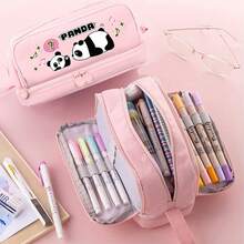 6pcs Boxed Ink Panda Gel Pen, Chinese Style Fresh National Treasure Animal 0.5mm Black Signature Pen,Large-Capacity Multi-Layer Pencil Case,Back To School Supplie Essentials Office Supplies Valentine's Day Gifts