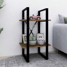 vidaXL Biblioteca 2 niveles Chêne brun 40x30x70 cm madera de ingeniería - Marrón - Ver 1