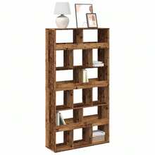 vidaXL Bibliothèque vieux bois 100x33x187,5 cm engenharia madeira - Castanho - Ver 1
