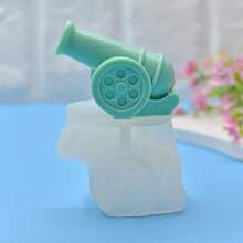 1pc Large Cannon Mold, Silicone Mold For DIY Rocket Cannon Model Decoration, Plaster Mold