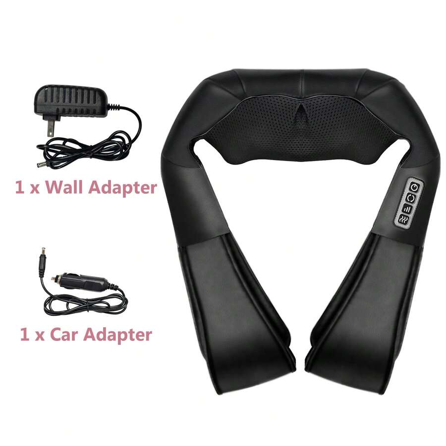 Shiatsu Neck And Shoulder Back Massager With Heat – Electric Deep Tissue Kneading Back And Neck Massage Pillow For Pain Relief And Relaxation – Perfect Gifts For Mother's Day, Father's Day, Birthdays, And Christmas.(NOT Cordless) - màu đen - Xem 1