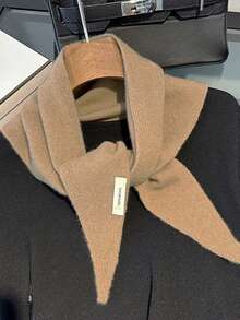 1pc 100% Wool Triangular Scarf, Versatile And Warm, Suitable As Headwear, A Fashionable Multifunctional Gift Choice - Multicolor - View 9