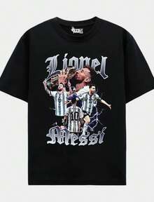 T-Shirt _ Argentina _ Soccer _ World Cup _ Oversized - Black - View 1