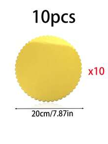 1 pieza/5 piezas/10 piezas Bases redondas para tartas, Bases redondas doradas para tartas, Bases de papel para tartas de 8/10 pulgadas, Bases para tartas DIY, Exhibición de postres y manualidades, Bases de cartón circulares, Bandejas de embalaje para hornear, Base dorada para tartas de cumpleaños y pasteles - Multicolor - Ver 16