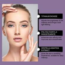 [74g]Base Líquida de Cobertura Total Acabado Natural|Cubre Cicatrices, Tatuajes y Manchas|Textura Ligera, No se cuartea|Perfecta para Uso Diario, Bodas y Fiestas|Envío Gratis,regalos para hombres y mujeres adecuados para San Valentín, Año Nuevo, cumpleaños, bodas y fiestas,maquillaje para mujer,maquullaje,cosmética,skincare,gloss,ofertas,Envío Gratis - Morado - Ver 7