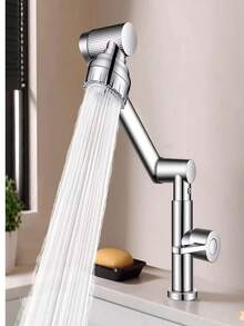 1个不锈钢水龙头延长杆，冷热水双出，适用于厨房和浴室水槽 - 彩色 - 查看 4