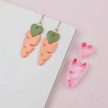 1/2/4/21件套复活节主题软陶切割模具 – 可爱兔子胡萝卜彩蛋工艺工具，适用于DIY耳环、首饰吊坠和节日手工饰品