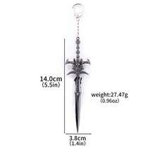 动漫游戏武器霜之哀伤剑钥匙扣巫妖王羊头剑钥匙圈武器角色扮演道具粉丝礼物 - 彩色 - 查看 3