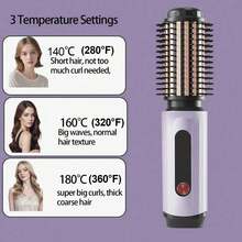 3-In-1 Rechargeable Wireless Curling Iron, Mini USB Curler/Straightener, 3 Heat Settings, Portable Travel Curling Wand, Suitable For Short And Long Hair