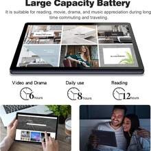 Qetupa Android 15 10-Inch Tablet, Octa-Core Processor, 4GB RAM, 128GB ROM, Expandable To 1TB, 6000mAh Battery, 1280x800 HD Touchscreen, 5MP Front + 13MP Rear Dual Camera, Supports WiFi 802.11ac, Bluetooth 5.2 - Grey - View 3