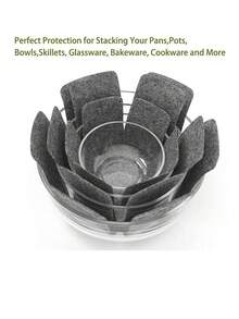 9/12pcs Stackable Non-Slip Pot Holders | Made Of Polyester Nonwoven Fabric, Scratch-Resistant, Effective Heat Insulation - Multicolor - View 2