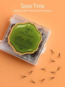 SONG LASHES 14D 500fans Curl D Loose Fans Pointy Base Premade Fans 0.03 Thickness 8-15 Promade Fans Eyelash Extensions Sharp Thin Base - D - View 8