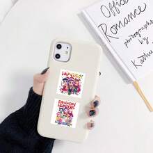 500张/卷 K-Pop 女团猎巫主题贴纸，10款独特卡通设计，适用于信封、礼品袋、笔记本、滑板、水瓶、行李箱、手机壳、平板电脑等——是办公室、家居或礼品装饰的完美之选，持久耐用。 - 彩色 - 查看 6