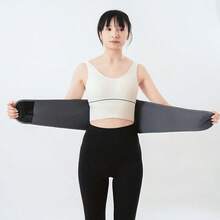 USB加热背垫 - 三档温度调节（低/中/高），带控制按钮面板，可调节腰带设计，适用于下背部、腰部、肩部和腿部 - 便携式USB供电加热背巾 - 彩色 - 查看 3