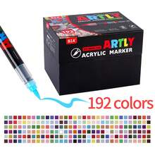 Set de 240/192/120/72/60/48/36/24/12 colores de rotuladores acrílicos, set de pintura con rotuladores, rotuladores para grafiti dibujado a mano, rotuladores para manualidades de grafiti DIY, adecuados para metal, madera, cerámica, huevos de Navidad, etc. - conjunto de marcadores - Ver 16