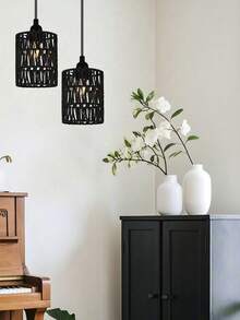 1个手工编织纸绳灯罩，创意吊灯，适用于房间、酒店、餐厅和其他高端照明场所