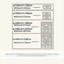 1 件装春日蓝花卉流苏露营毯 - 面料柔软，饰有迷人的花卉图案和流苏边。适用于海滩旅行、露营探险、徒步旅行、家庭音乐会、公园野餐、后院聚会、户外电影之夜、室内餐桌装饰、派对餐桌布置、庭院休闲、花园派对、节日晚餐和休闲活动。 - 彩色 - 查看 8