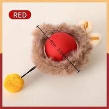 1pc LED Interactive Cat Toy Ball, USB Rechargeable Automatic Rolling Cat Teaser Toy With Plush Anti-Slip Base (Low Voltage Design, Striped Glowing Ball, Lightweight & Quiet, Suitable For All Indoor Cat Breeds) - Multicolor - View 4