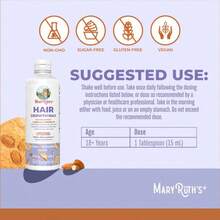 Mary-Ruth's Advanced Liposomal Hair Growth Max - Lust.Riva + 10000mcg Biotin, High Absorption For Thicker Hair & Wrinkle Relief, 15.22 Fl Oz - 3 Bottle - View 4