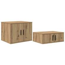 vidaXL Armadio da tavolo 2 pz. Chêne artigianale 118 x 41 x 40 cm - Castano - Visualizzare 2