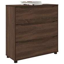 vidaXL Armoire de rangement Chêne Marron 80 x 31 x 81 cm - Tabac - Voir 3