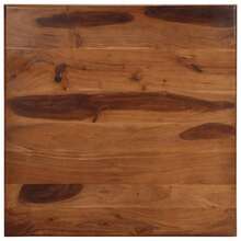 vidaXL Table à manger 80x80x77 cm bois d'acacia massif - Tabac - Voir 4