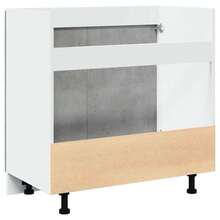 vidaXL Meuble sous-évier "Lyon" Gris béton 80 x 46 x 81,5 cm Bois d'ingénierie - Gris - Voir 8