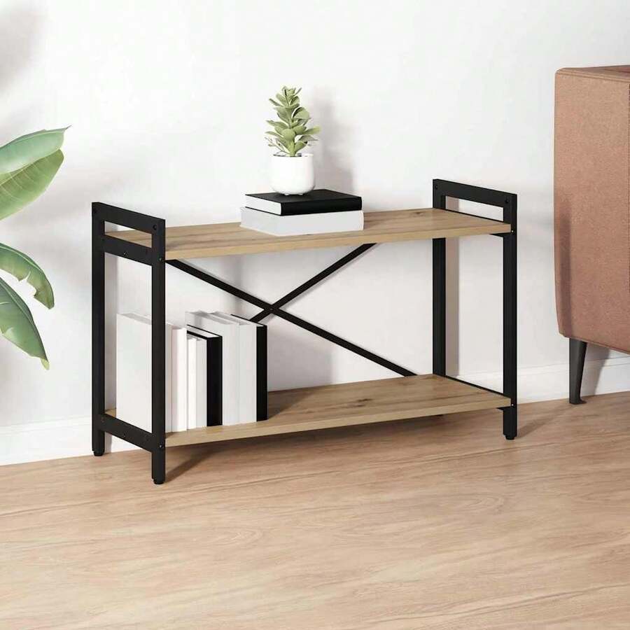 vidaXL Étagère Chêne artisanal 40 x 30 x 85 cm Bois d'ingénierie - Tabac - Voir 1