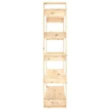 vidaXL Bibliothèque/Séparateur de pièce 80x35x160 cm Bois massif - Tabac - Voir 6