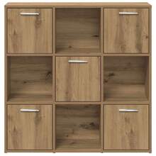 vidaXL Bibliothèque chêne artisanal 90x28x90 cm ingénierie du bois - Tabac - Voir 6